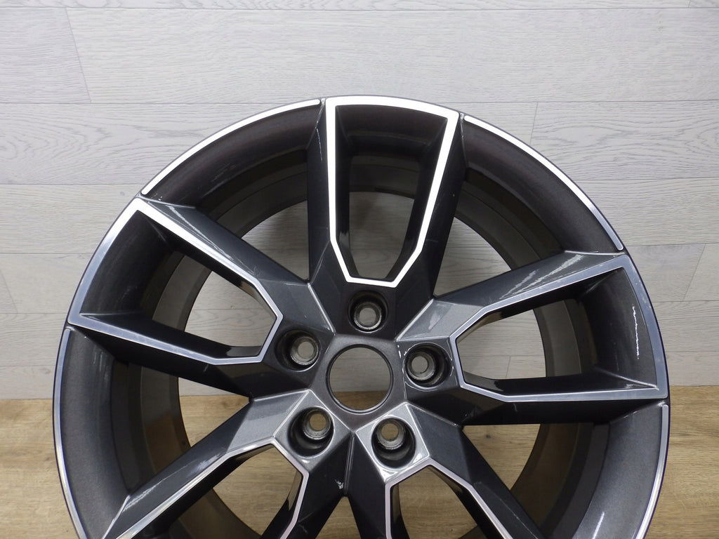 1x Alufelge 18 Zoll 7.5" 5x112 51ET Matt Grau 5E0601025 Skoda Octavia Iii