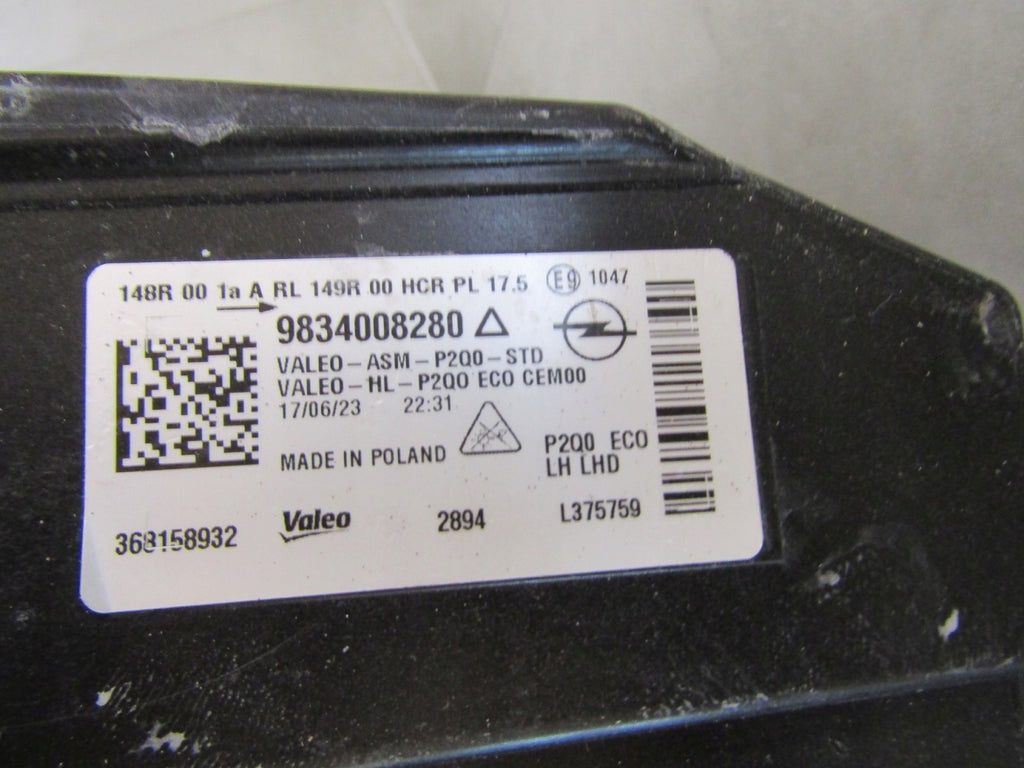 Frontscheinwerfer Opel Mokka 9834008280 LED Links Scheinwerfer Headlight SCH5989122790kc