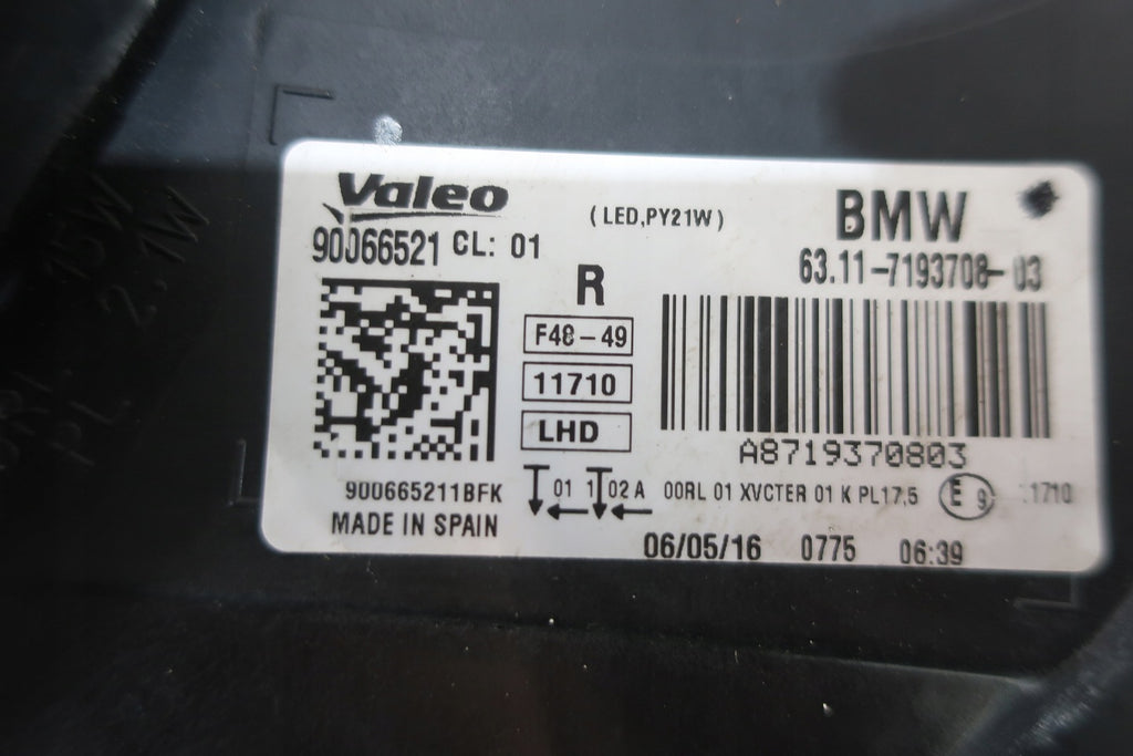 Frontscheinwerfer BMW F48 7193708-03 Full LED Rechts Scheinwerfer Headlight SCH6049987343tj