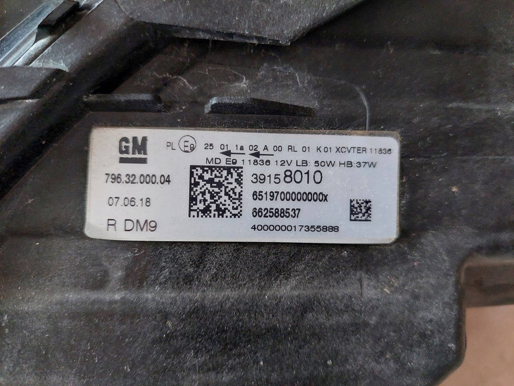 Frontscheinwerfer Opel Astra 39158010 Full LED Rechts Scheinwerfer Headlight