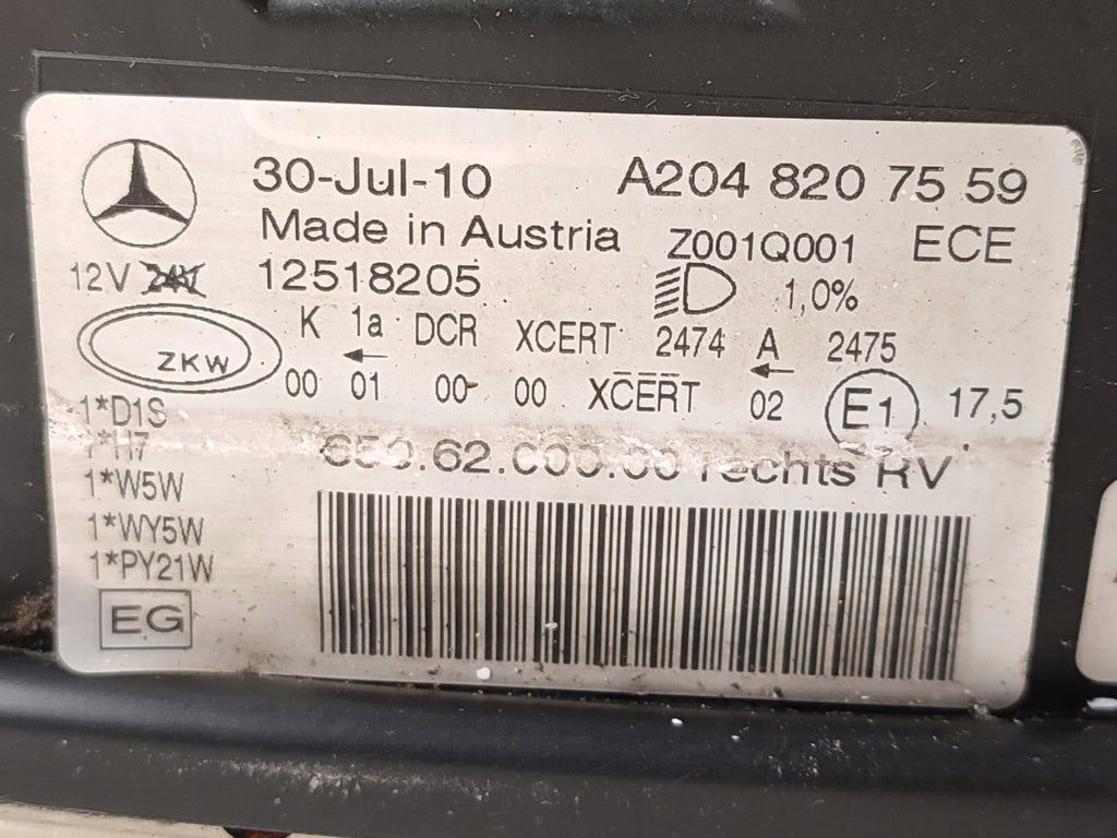 Frontscheinwerfer Mercedes-Benz X204 2048207559 Xenon Rechts Headlight SCH5003044415pq