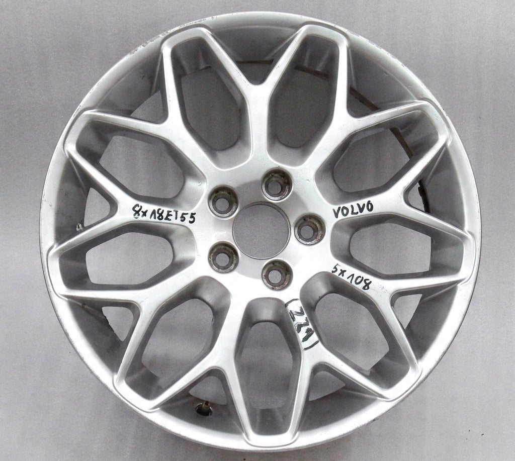 1x Alufelge 18 Zoll 8.0" 5x108 55ET Glanz Silber 30681984 Volvo S60 S80