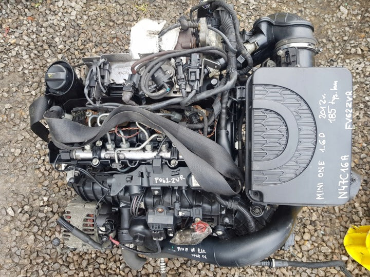 Motor BMW Mini R55 R56 N47C16A 1.6 185TKm 2012 Diesel Engine Komplett MOT9818262659mx