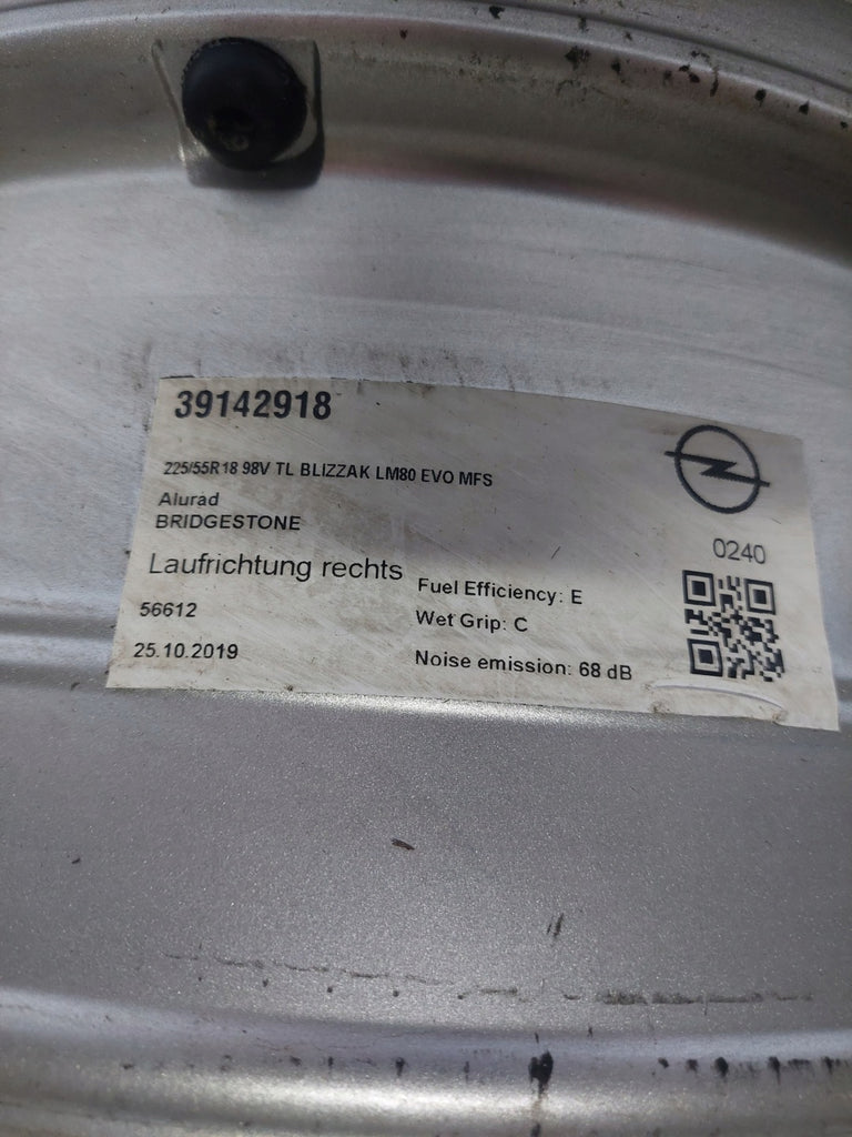 1x Alufelge 18 Zoll 7.5" 5x108 49ET Glanz Silber YP00064380 Opel Rim Wheel FEL4767970208tt