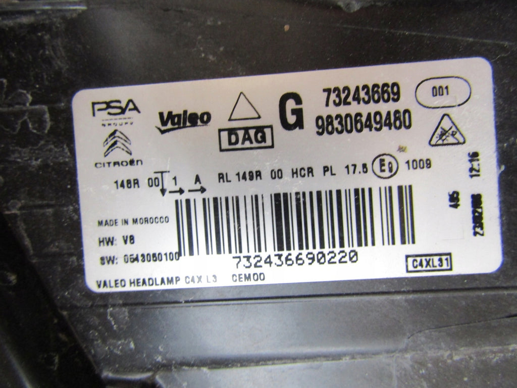 Frontscheinwerfer Citroën C4 III 9830649480 LED Links Scheinwerfer Headlight SCH9924529602ef