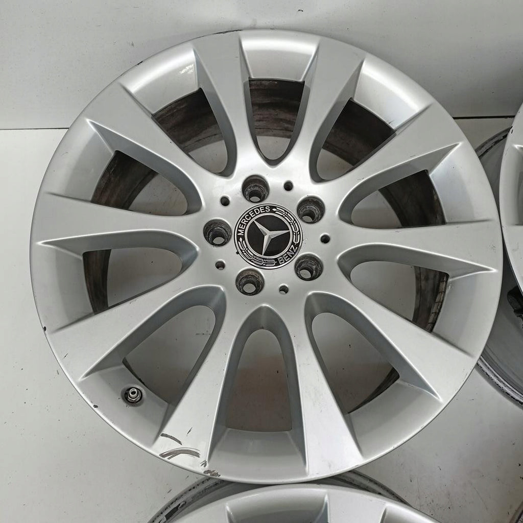 4x Alufelge 18 Zoll 8.0" 5x112 56ET Glanz Silber A1664010602 Mercedes-Benz FEL1964568188rh
