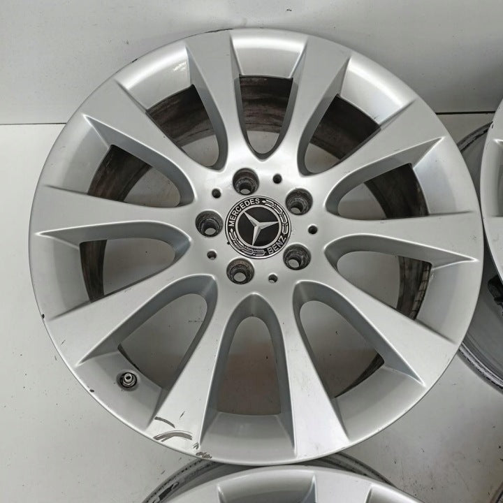 4x Alufelge 18 Zoll 8.0" 5x112 56ET Glanz Silber A1664010602 Mercedes-Benz FEL1964568188rh