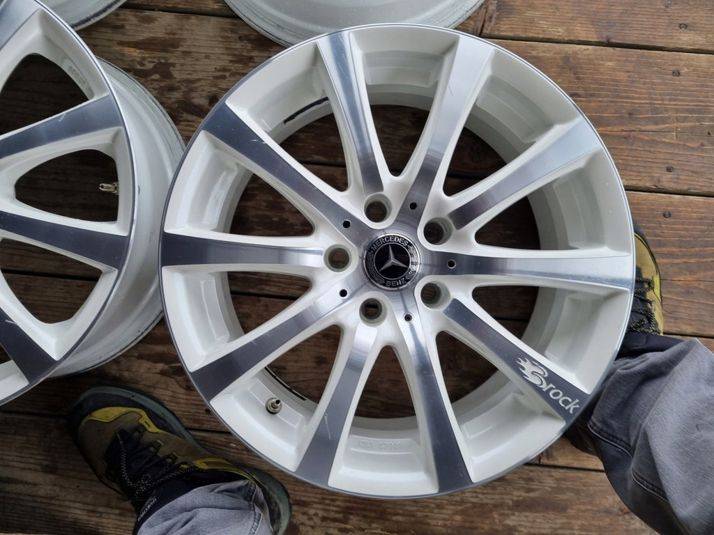 4x Alufelge 17 Zoll 7.5" 5x112 35ET Glanz Weiß Audi Rim Wheel FEL6395553565ym