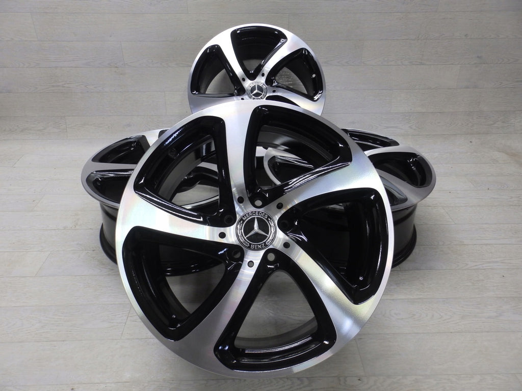 4x Alufelge 18 Zoll 8.0" 5x112 43ET Glanz Schwarz A2134013200 Mercedes-Benz FEL8396859382rg