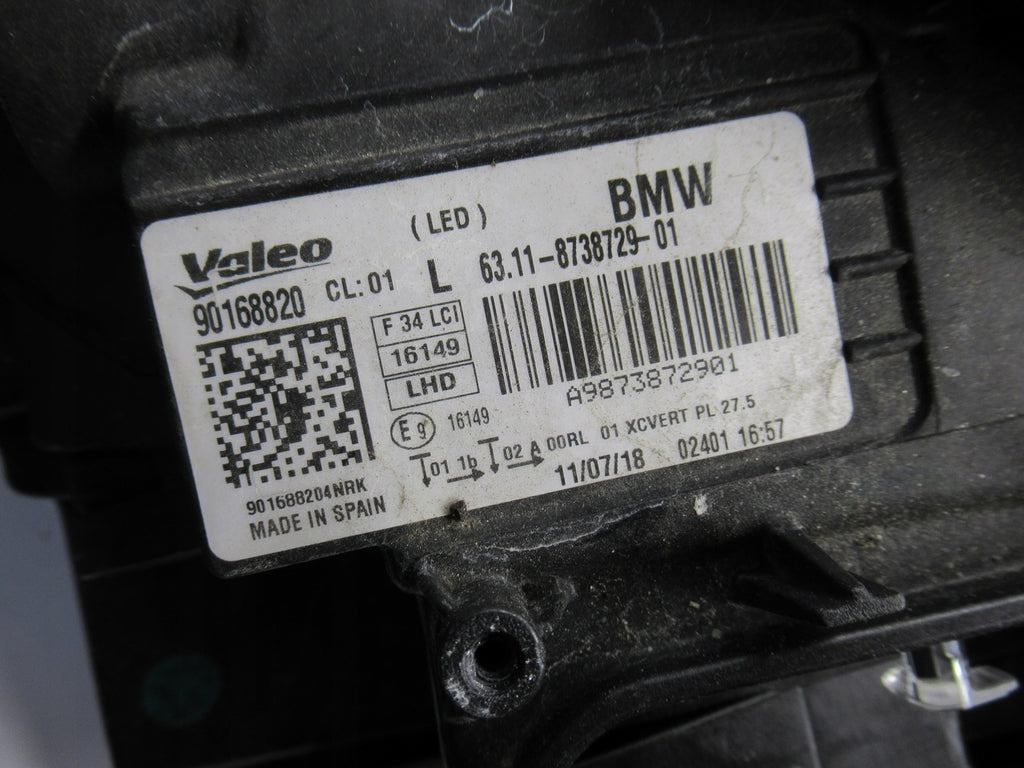 Frontscheinwerfer BMW F34 8738729 LED Links Scheinwerfer Headlight SCH6429147768aa