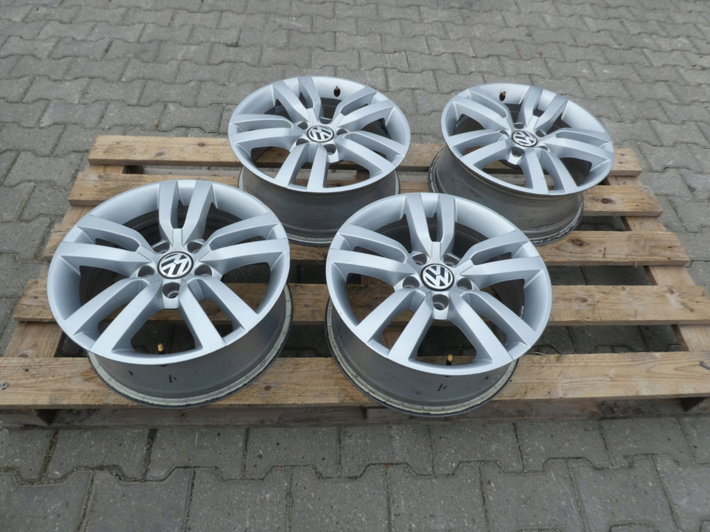 4x Alufelge 16 Zoll 6.5" 5x112 33ET Glanz Silber 5N0601025R VW Tiguan Rim Wheel FEL8002013982qf