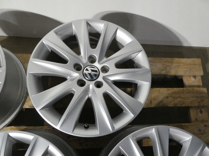 4x Alufelge 17 Zoll 7.0" 5x112 43ET Matt Silber 5N0601025M VW Tiguan Rim Wheel FEL3789077493lm