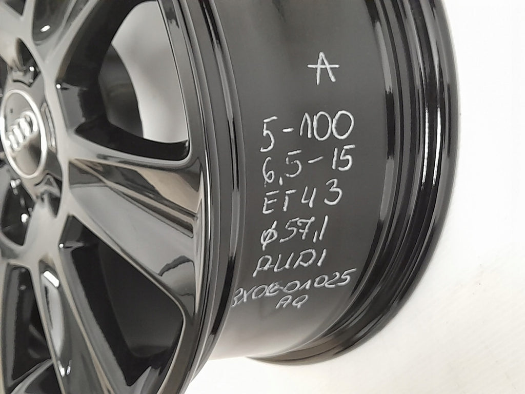 1x Alufelge 15 Zoll 6.5" 5x100 34ET Glanz Silber 8X0601025AQ Audi Rim Wheel FEL3118216848ae