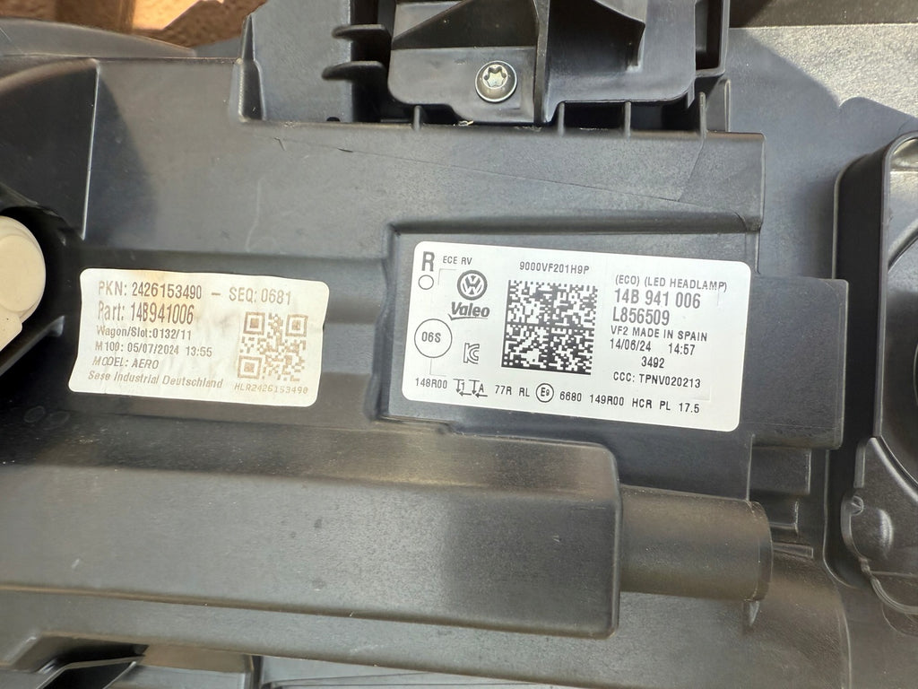 Frontscheinwerfer VW 14B941006 Full LED Rechts Scheinwerfer Headlight SCH8202475107br