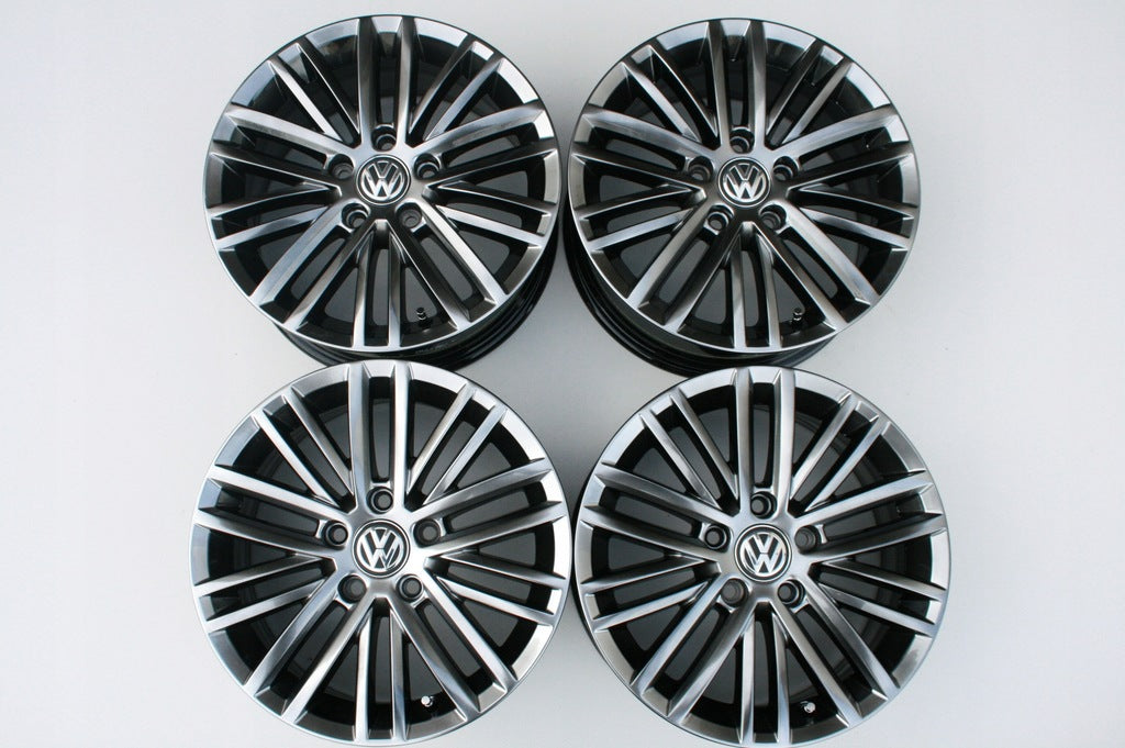 4x Alufelge 16 Zoll 6.5" 5x112 Glanz 5G0601025AT VW Passat Beetle Touran Jetta FEL1225635254wi