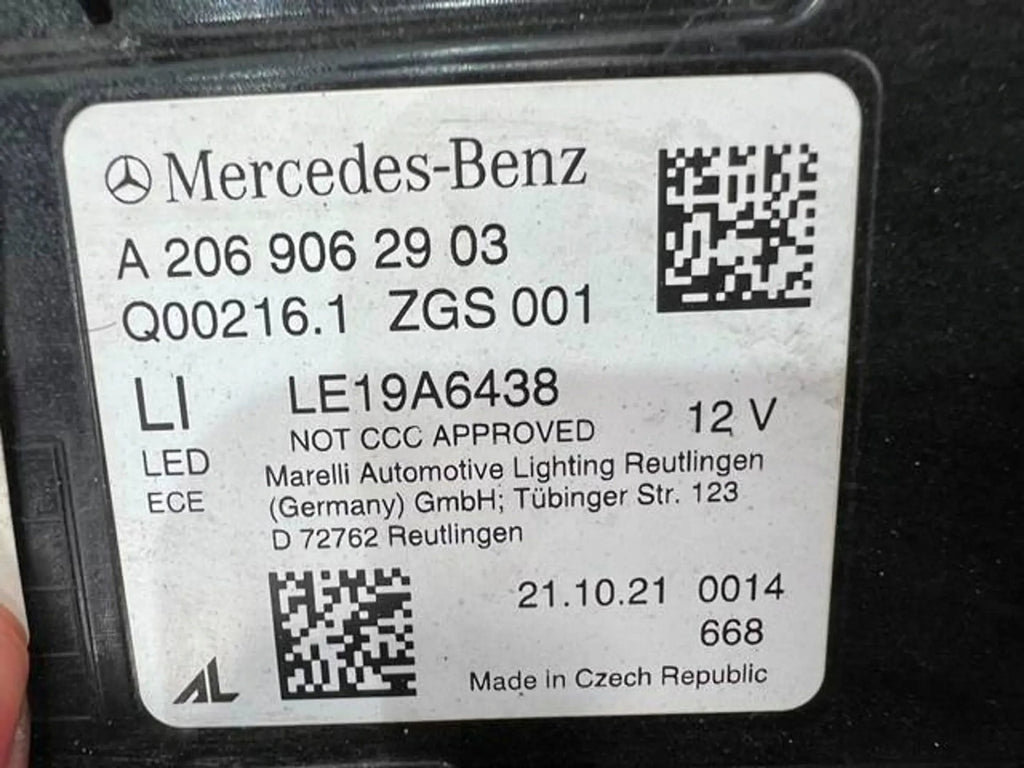 Frontscheinwerfer Mercedes-Benz W206 LE19A6438 Links Scheinwerfer Headlight SCH6545431291sd