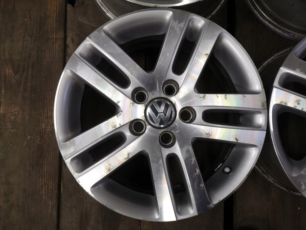 4x Alufelge 16 Zoll 6.5" 5x112 50ET Glanz Silber 1K0601025AJ VW Touran Rim Wheel FEL4910079252vo