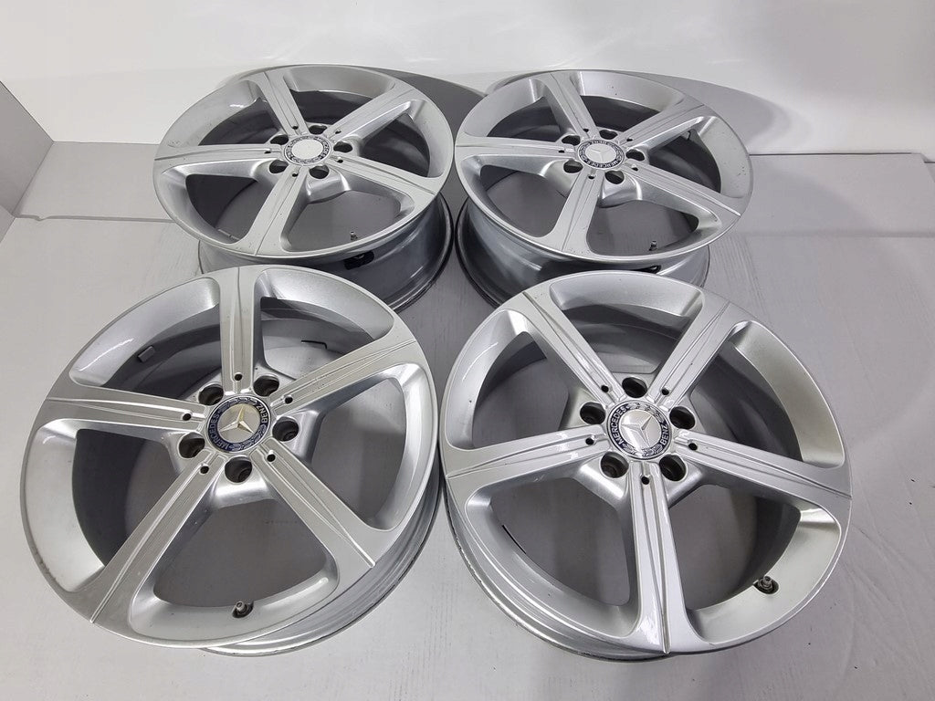 4x Alufelge 17 Zoll 6.5" 5x112 44ET Glanz Silber A1774011200 Mercedes-Benz Cla FEL1381032727wo