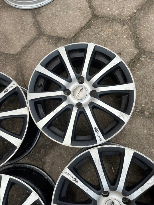 4x Alufelge 16 Zoll 7.0" 4x108 42ET Glanz Schwarz Ford Fiesta I Ecosport FEL8008342001po