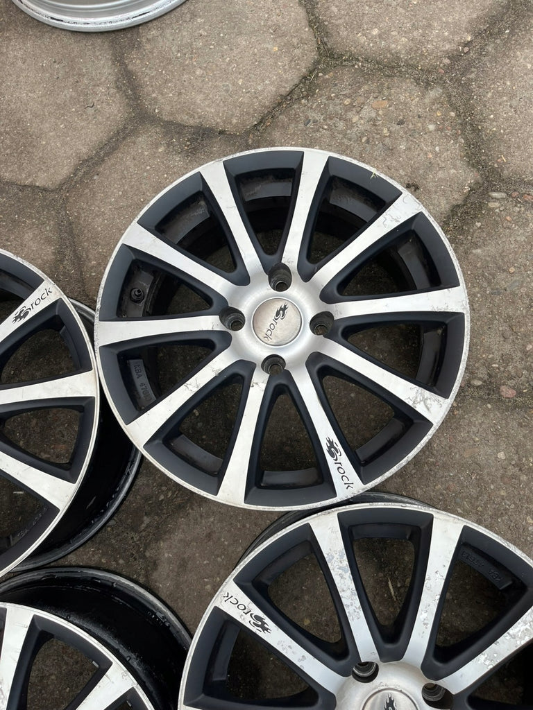 4x Alufelge 16 Zoll 7.0" 4x108 42ET Glanz Schwarz Ford Fiesta I Ecosport FEL8008342001po