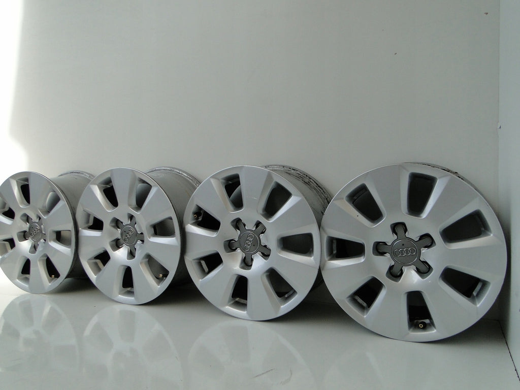 4x Alufelge 16 Zoll 7.5" 5x112 37ET Silber Audi Rim Wheel