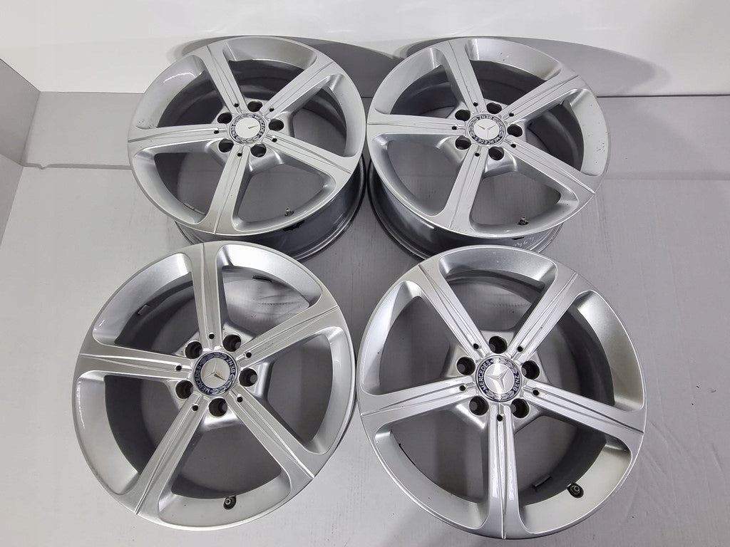 4x Alufelge 17 Zoll 6.5" 5x112 44ET Glanz Silber A1774011200 Mercedes-Benz Cla FEL1381032727wo