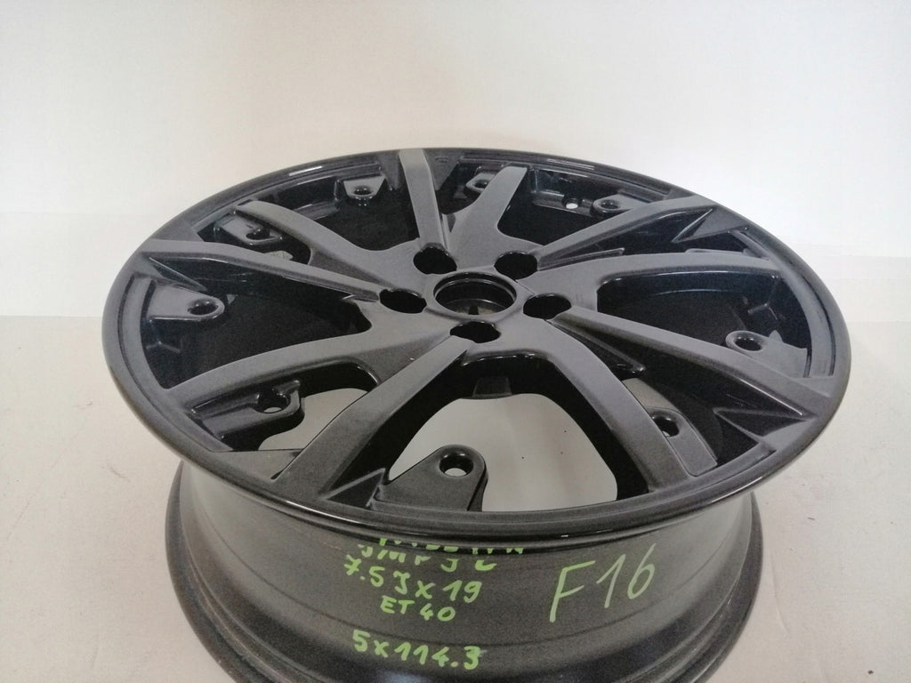 1x Alufelge 19 Zoll 7.5" 5x114.3 40ET Glanz Schwarz Nissan I Rim Wheel FEL1626732825iz