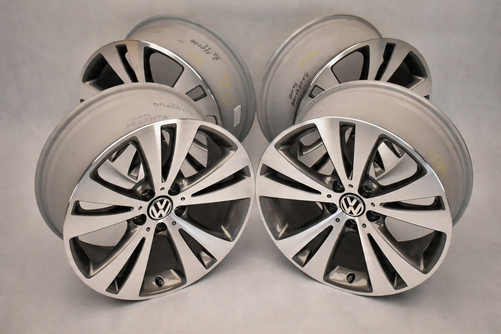 4x Alufelge 18 Zoll 8.0" 5x112 44ET Glanz Graphit 3C0601025 Mg Passat Rim Wheel