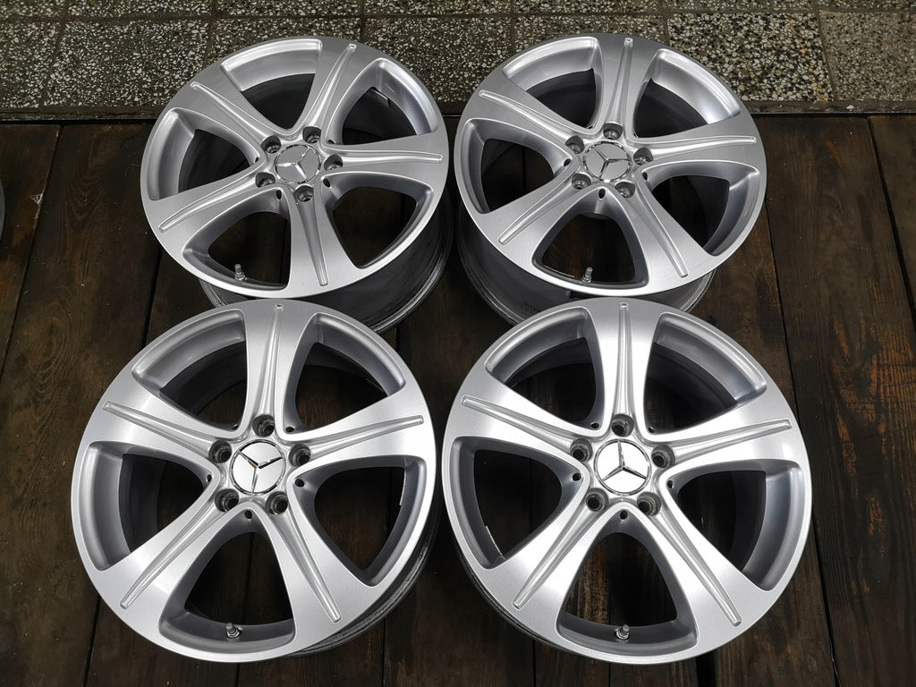 4x Alufelge 17 Zoll 7.5" 5x112 40ET Glanz Silber A2134011200 Mercedes-Benz W213 FEL3902520014kp