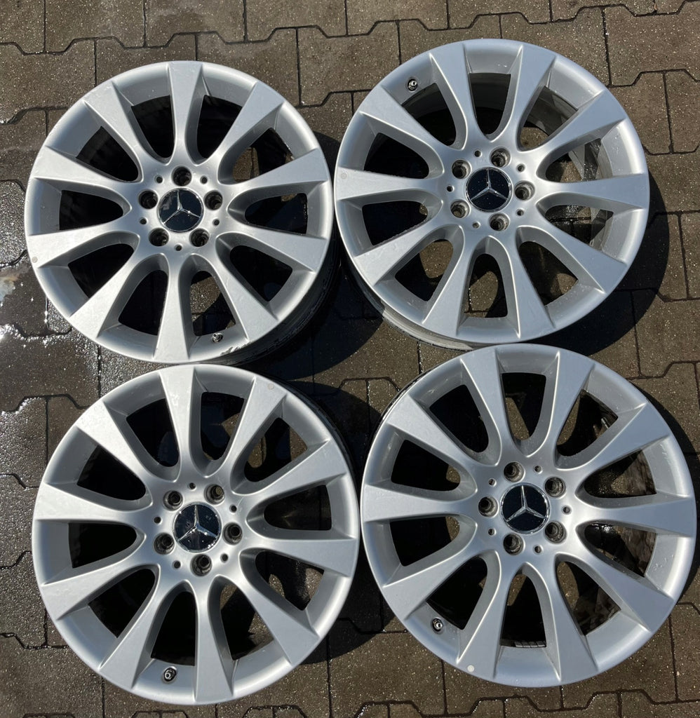 4x Alufelge 18 Zoll 8.0" 5x112 56ET Glanz Silber A1664010602 Mercedes-Benz FEL1496159863gr