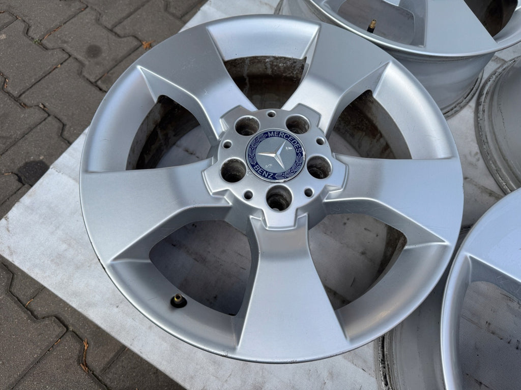 4x Alufelge 17 Zoll 7.5" 5x112 47 5ET Glanz Silber A2044013602 Mercedes-Benz FEL9647793393as