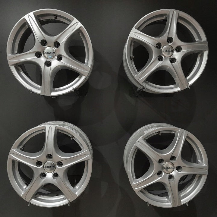 4x Alufelge 16 Zoll 6.5" 5x112 40ET Glanz Silber Audi I Rim Wheel FEL8799543616qb