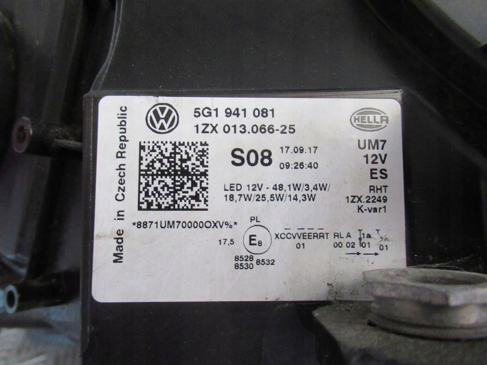 Frontscheinwerfer VW Golf VII 5G1941081 LED Links Scheinwerfer Headlight SCH5531442221sm
