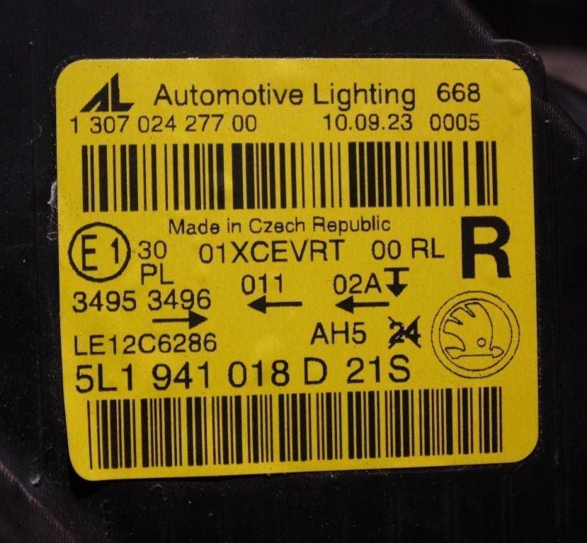 Frontscheinwerfer Skoda Yeti 5L1941018D LE12C6286 Rechts Scheinwerfer Headlight SCH5101273441rb