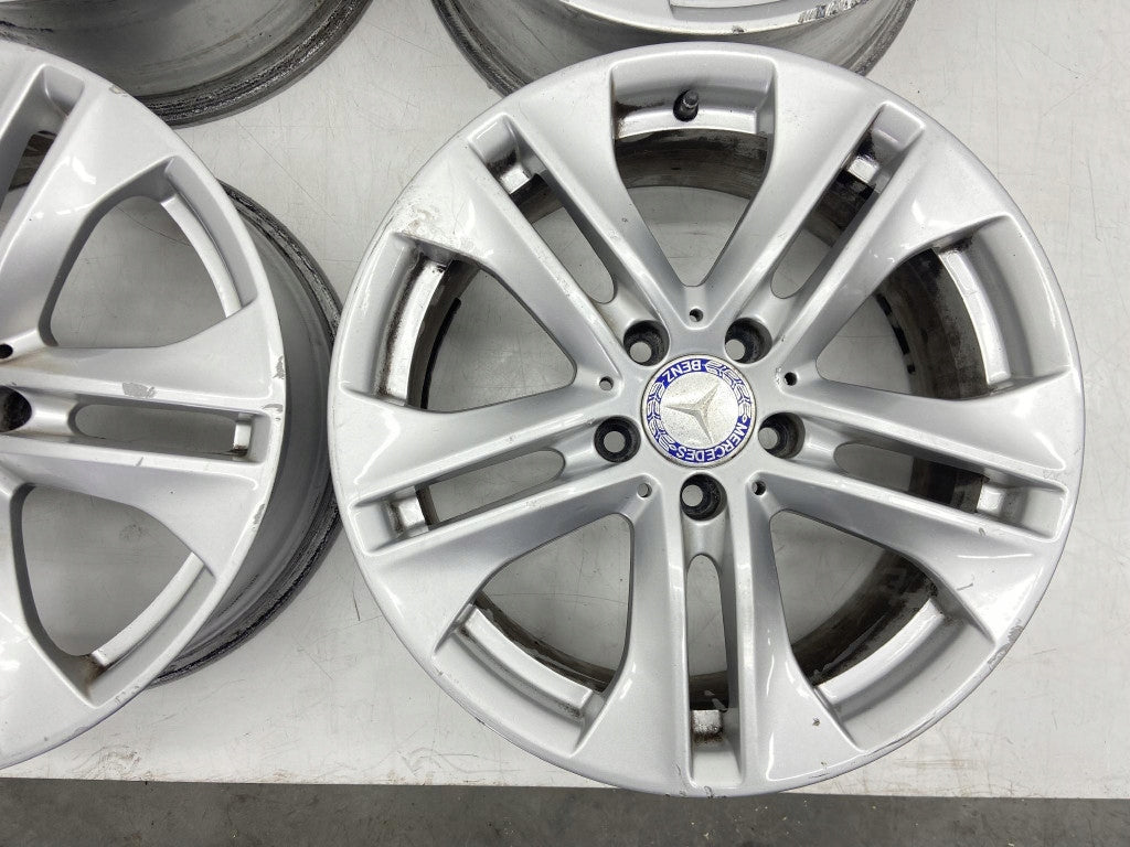 4x Alufelge 17 Zoll 7.5" 5x112 45ET Glanz Silber A2074010602 Mercedes-Benz W204 FEL9535507222ht
