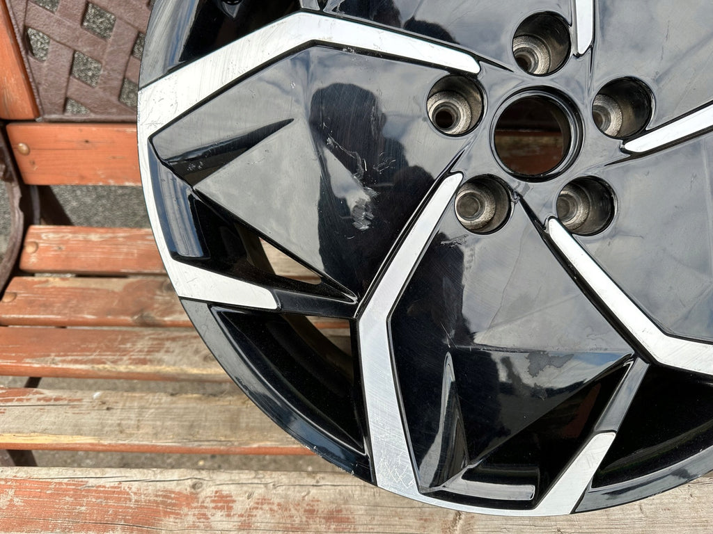 1x Alufelge 19 Zoll 7.5" 5x114.3 49 5ET Glanz Schwarz 52910-G1130 Hyundai Ioniq