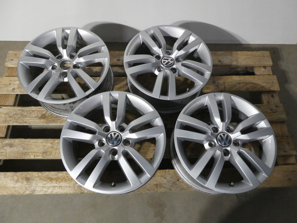 4x Alufelge 16 Zoll 6.5" 5x112 33ET Glanz Silber 5N0601025 VW Tiguan Rim Wheel FEL9518293500xi