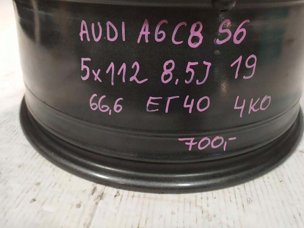 1x Alufelge 19 Zoll 8.5" 5x112 40ET Glanz Graphit 4K0601025 Audi A6 Mg Rim Wheel FEL8986171032qv