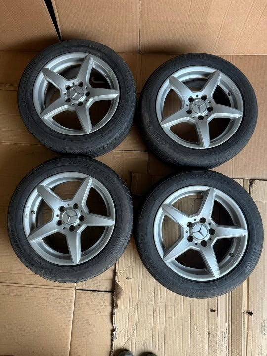 4x Alufelge 16 Zoll 7.0" 5x112 38ET Glanz Silber Mercedes-Benz W245 W169 FEL8250107696of