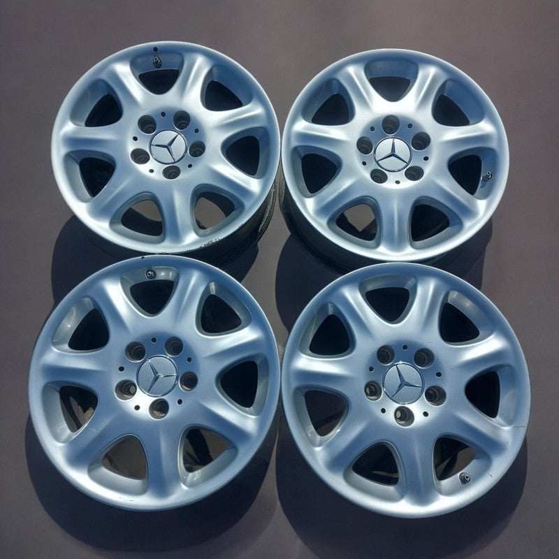 4x Alufelge 16 Zoll 7.5" 5x112 46ET Silber A2204010102 Mercedes-Benz Rim Wheel