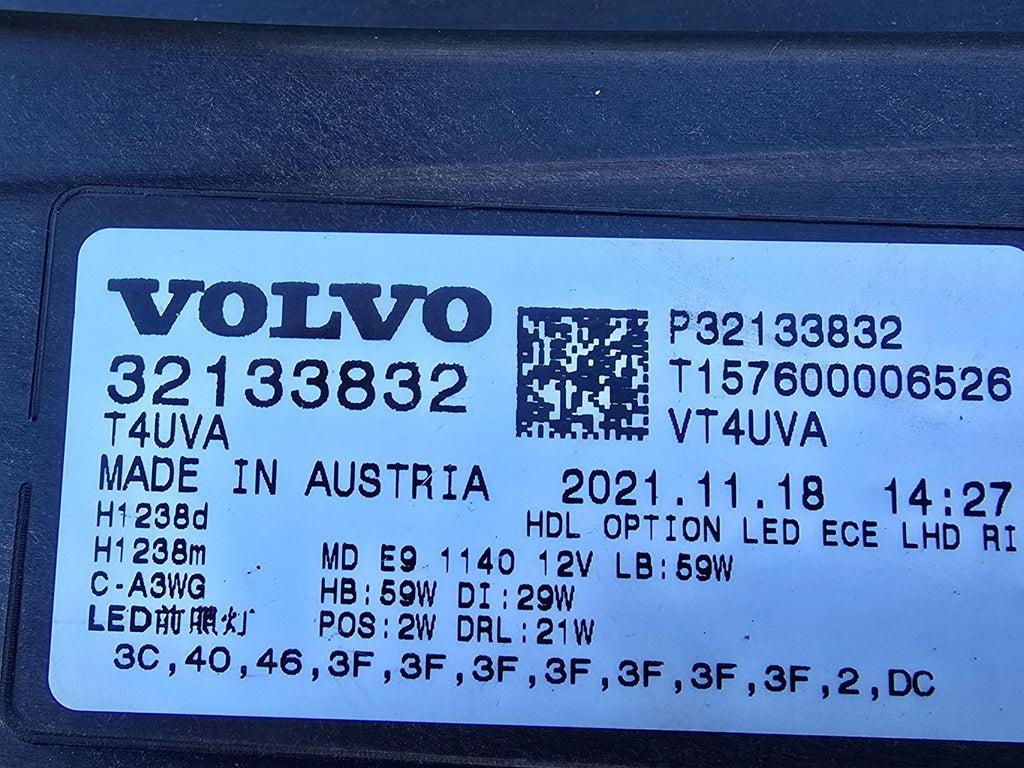 Frontscheinwerfer Volvo Xc40 32133832 Full LED Rechts Scheinwerfer Headlight SCH6491317576hs