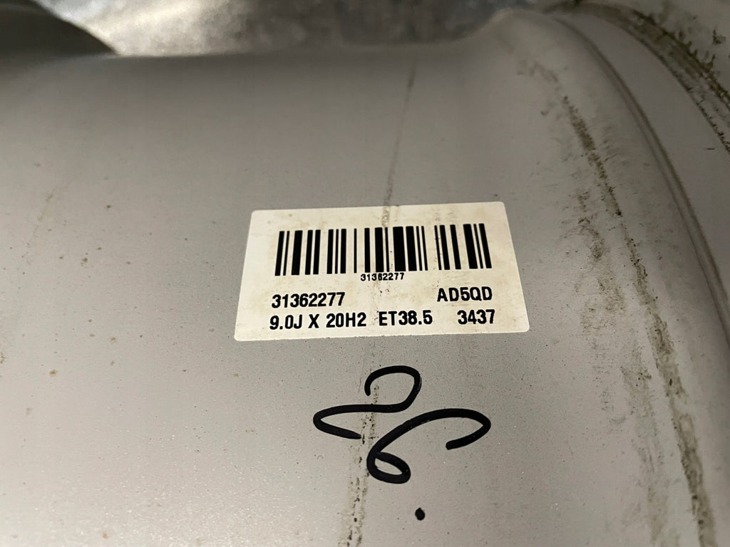 1x Alufelge 20 Zoll 9.0" 5x108 38 5ET Glanz Silber 31362277 Volvo Xc90 I Xc60 Ii FEL2727472703fx