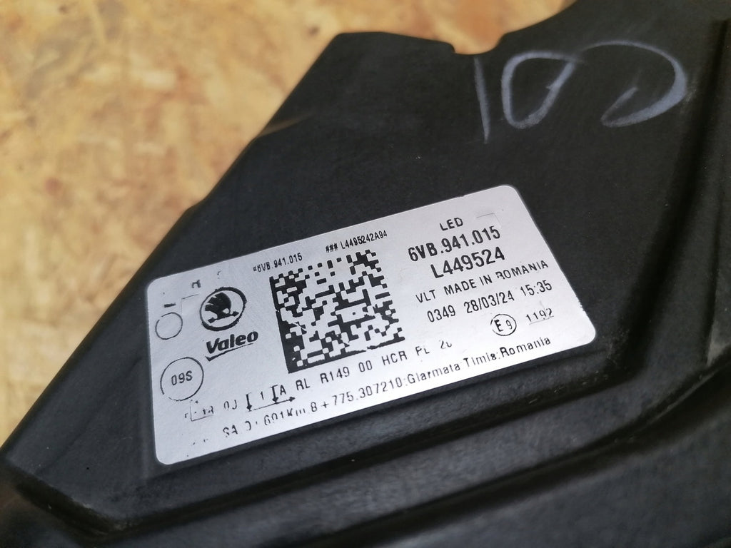 Frontscheinwerfer Skoda Fabia 6VB941015 Full LED Links Scheinwerfer Headlight