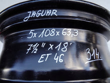 Load image into Gallery viewer, 1x Alufelge 18 Zoll 7.5&quot; 5x108 46ET Glanz Schwarz GX73-1007-SA Jaguar Rim Wheel