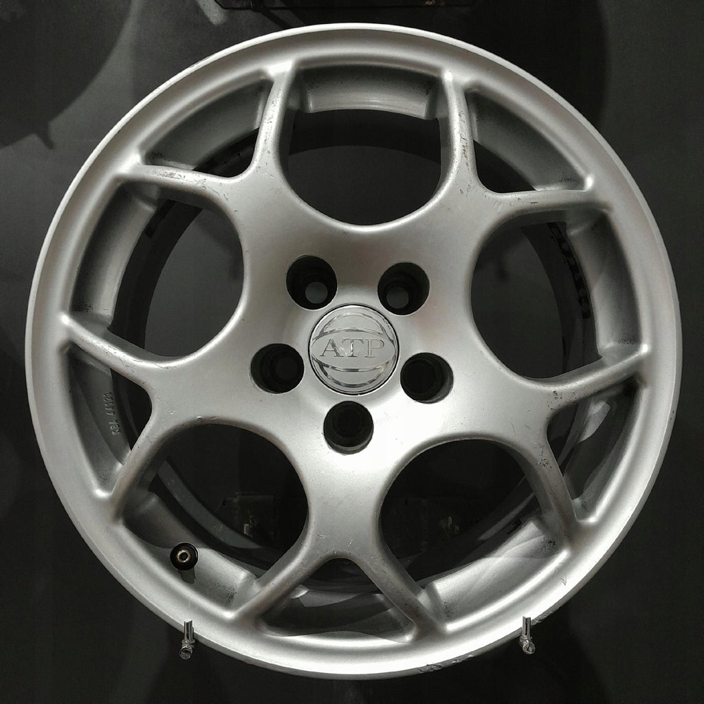 4x Alufelge 15 Zoll 7.0" 5x100 38ET Glanz Silber F509074 VW Passat B4 Golf I FEL2372702730ca