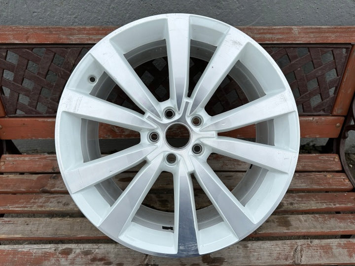 1x Alufelge 19 Zoll 8.0" 5x112 48ET Glanz Weiß 5C0601025N VW New Beetle FEL3143953109cs