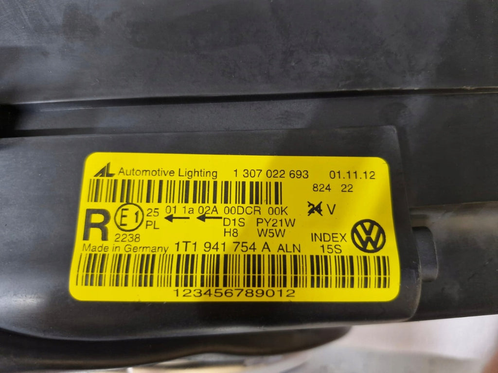Frontscheinwerfer VW Touran 1T1941754A Rechts Scheinwerfer Headlight SCH6099951444gc
