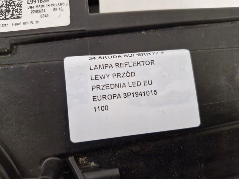 Frontscheinwerfer Skoda Superb 3P1941015 LED Ein Stück (Rechts oder Links) SCH1324208850fe