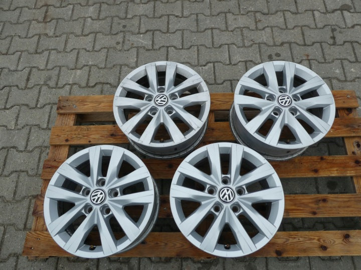 4x Alufelge 16 Zoll 6.5" 5x120 51ET Glanz Silber 7E0601025N VW T6 T5 Rim Wheel FEL8615846453gi