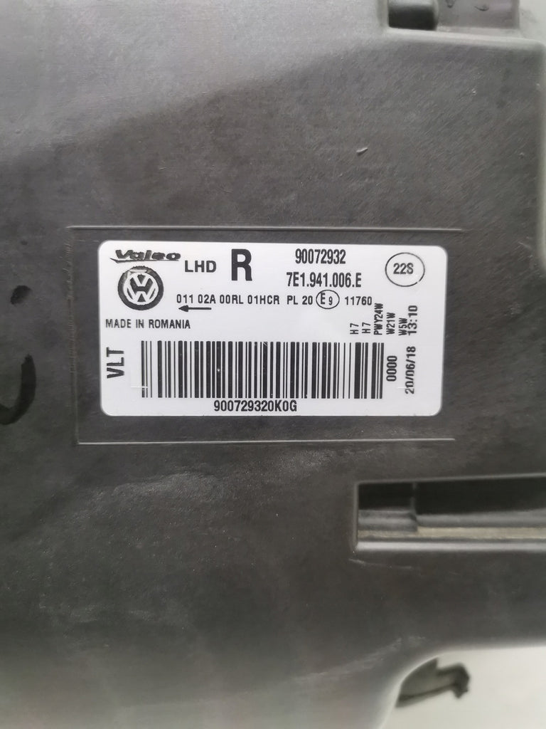Frontscheinwerfer VW T5 H1BB-13E014-DD 7E1941006E LED Rechts Headlight